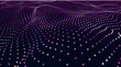 Abstract digital background with surface of led purple lights, network texture.