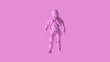 Pink Spaceman Astronaut Cosmonaut Advanced Crew Escape Suit 3d illustration 3d render