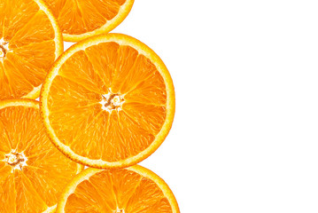 Wall Mural - orange slice, clipping path, isolated on white background full depth of field