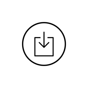 Download icon vector. Downloading vector icon