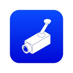Poster - Security camera icon blue vector isolated on white background
