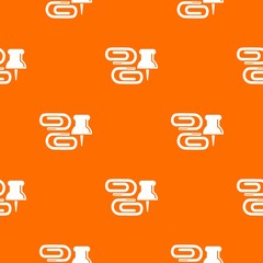 Poster - Paper clip pattern vector orange for any web design best