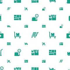 Poster - suitcase icons pattern seamless white background