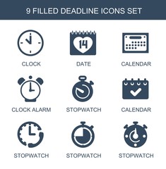 Poster - 9 deadline icons