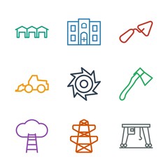 Poster - construction icons