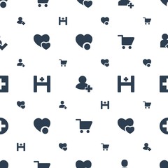 Poster - add icons pattern seamless white background