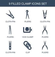 Wall Mural - clamp icons