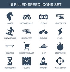 Wall Mural - 16 speed icons