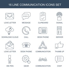Poster - 16 communication icons