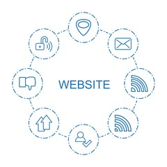 Aufkleber - 8 website icons