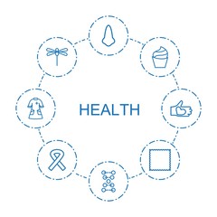 Poster - 8 health icons