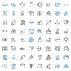 Canvas Print - valentine icons set