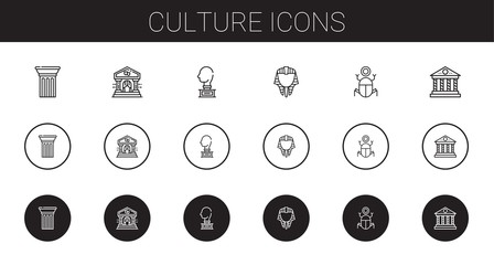 Canvas Print - culture icons set