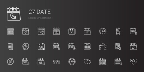 Sticker - date icons set