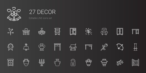 Canvas Print - decor icons set