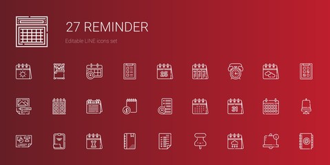 Sticker - reminder icons set