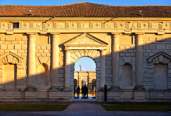 Sticker - MANTUA, ITALY  palazzo te in Mantua is a famous place, museum, and tourist attraction. the palace was built for Gonzaga family, One of the city important historical architecture