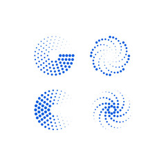 Modern Abstract Halftone icon Dots Logo sets for technology business health company with modern high end look