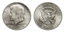 US Silver Coin Half Dollar Kennedy 1964