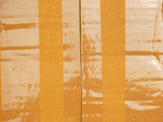 Poster - old brown paper box with scotch tape texture