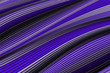 © ingara - Trendy Abstract Background. Vector Wallpaper with Effect of Volume and Movement. Distorted Ultraviolet Surface. Wavy Lines and Gradient Mesh. Futuristic 3D Illustration with Distortion of Lines. Flow.