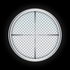 Poster - Crosshair icon. Realistic illustration of crosshair vector icon for web design isolated on white background