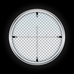 Poster - Sniper crosshair icon. Realistic illustration of sniper crosshair vector icon for web design isolated on white background