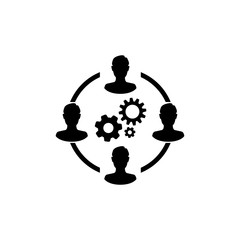 Poster - Business collaborate icon vector image
