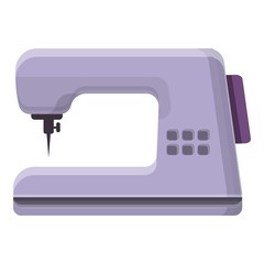 Wall Mural - Fabric sew machine icon. Cartoon of fabric sew machine vector icon for web design isolated on white background