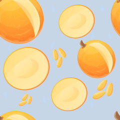 Poster - Melon pattern. Cartoon illustration of melon vector pattern for web design