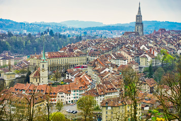 Bern cityscape in the morning.