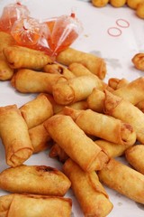 Sticker - fried spring rolls traditional for appetizer food