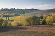 © davidepalli - Countryside landscape. Countryside landscape with hills and a homestead; typical landscape of central Italy