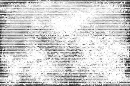 Halftone monochrome grunge horizontal lines texture.