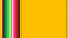Yellow Mexican Blanket Serape Stripes Background With Copy Space For Text & Seamless Pattern Tile Swatch Included. Cinco De Mayo Decor Or Mexican Restaurant Menu Backdrop. 9:16 Aspect Ratio HD Format