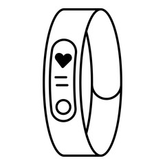 Poster - Fitness tracker icon. Outline fitness tracker vector icon for web design isolated on white background