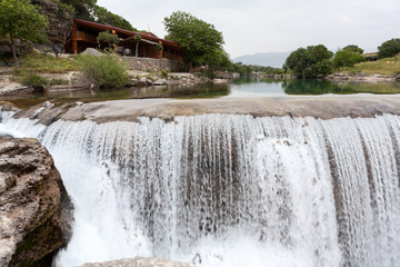 Sticker - Montenegrin Niagara falls is in surroundings of Podgorica city. Cijevna river, Montenegro, Balkans, Europe