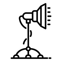 Poster - Studio light stand icon. Outline studio light stand vector icon for web design isolated on white background