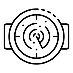 Poster - Ship radar icon. Outline ship radar vector icon for web design isolated on white background