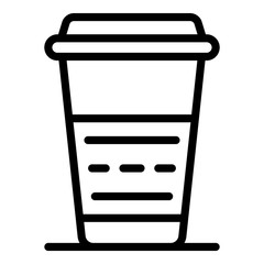 Poster - Take and go coffee icon. Outline take and go coffee vector icon for web design isolated on white background