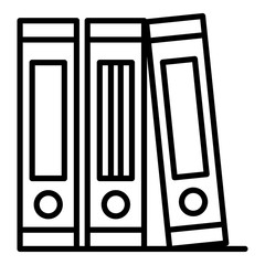 Poster - Folders stack icon. Outline folders stack vector icon for web design isolated on white background
