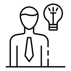 Poster - Business idea icon. Outline business idea vector icon for web design isolated on white background