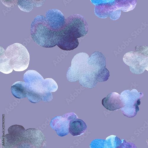 Wallpaper Baby Blue Watercolor Background