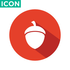 Wall Mural - acorn icon vector