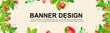 Spring Strawberry Flower Banner Background 