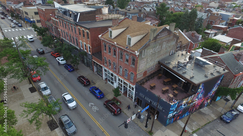 Butler Street in the Lawrenceville neighborhood of Pittsburgh. Stock ...