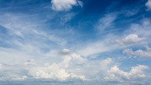 Dramatic Cloud Moving Above Blue Sky, Cloudy Day Weather Background