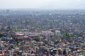 Wall Mural - Smog over Kathmandu Nepal