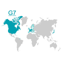  vector map of the Group of Seven