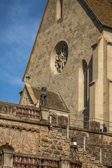 Wall Mural - View of castle from town centre in Rapperswil